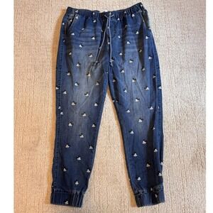 Mickey Mouse Denim Jogger Pants Women's - XL